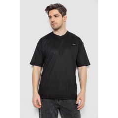 Футболка мужская однотонная, цвет черный, 244R3140
