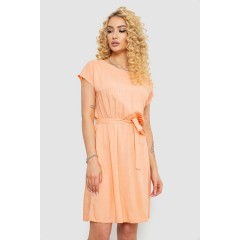 Платье однотонное, цвет персиковый, 214R0225