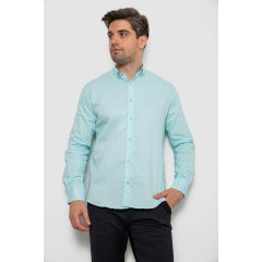 Рубашка мужская однотонная, цвет голубой, 214R7075