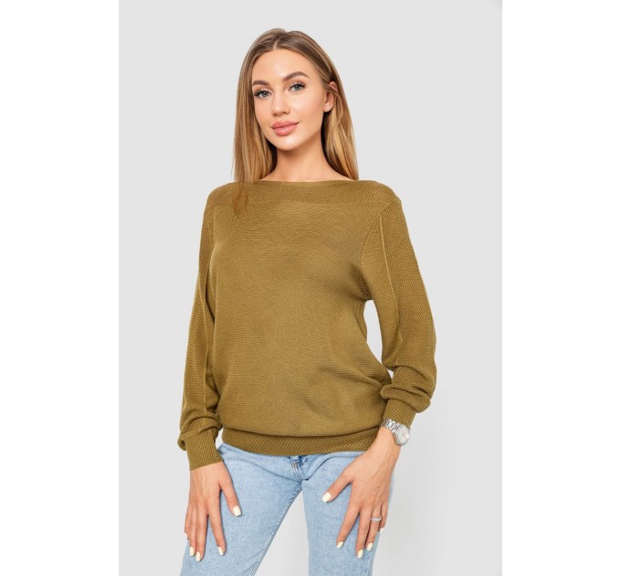 Кофта женская с манжетами, цвет хаки, 244R999