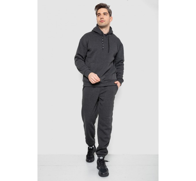Спорт костюм мужской на флисе, цвет темно-серый, 190R235