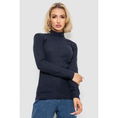 Гольф женский однотонный в рубчик  -уценка, цвет темно-синий, 238R803-U-6
