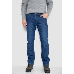 Джинсы мужские на флисе, цвет синий, 254R2402