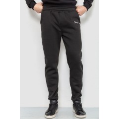 Спорт штаны мужские на флисе, цвет черный, 238R56910