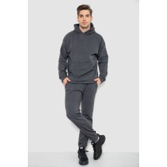 Спортивный костюм мужской на флисе, цвет темно-серый, 177R235
