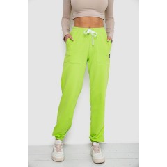 Спортивные штаны женские, цвет салатовый, 247R4670
