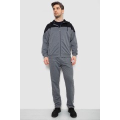 Спорт костюм мужской, цвет серо-черный, 244R988
