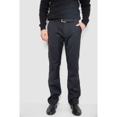 Брюки мужские классические на флисе, цвет черный, 244R305-1