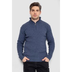 Свитер мужской однотонный, цвет джинс, 161R905