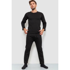 Термобелье мужское на флисе, цвет черный, 131R153797
