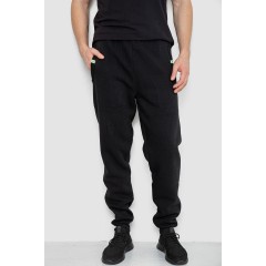Спорт штаны мужские на флисе, цвет черный, 244R41299