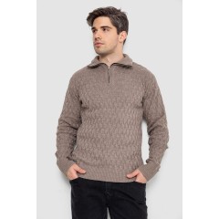 Свитер мужской однотонный, цвет мокко, 161R905