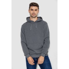 Худи мужской на флисе с капюшоном, цвет серый, 244R2517
