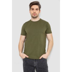 Футболка мужская однотонная базовая, цвет хаки, 244R2404