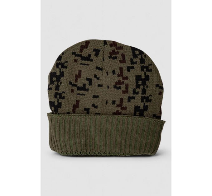 Шапка мужская камуфляжная на меху, цвет хаки, 244RM49