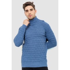 Гольф-свитер мужской, цвет джинс, 161R619