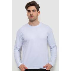Лонгслив мужской однотонный, цвет белый, 102R3308