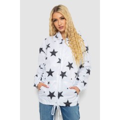 Ветровка женская с капюшоном  -уценка, цвет белый, 238R102-U-55