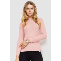 Водолазка женская однотонная  -уценка, цвет светло-розовый, 204R019-U