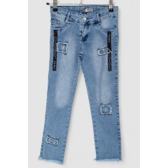Джинсы для девочек  -уценка, цвет голубой, 247R10050-U-11