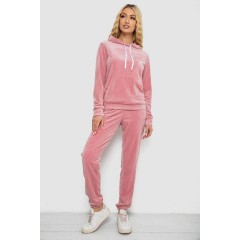 Спортивный костюм женский велюровый  -уценка, цвет розовый, 238R58570-U-7