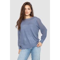 Кофта женская с манжетами, цвет джинс, 244R999