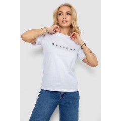 Футболка женская с принтом  -уценка, цвет бело-черный, 238R57376-U