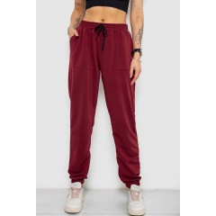 Спортивные штаны женские  -уценка, цвет бордовый, 238R347-U-21