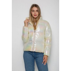 Куртка женская демисезонная плащевка, цвет молочный, 243R2022-2