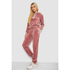 Спортивный костюм женский велюровый, цвет пудровый, 238R58570