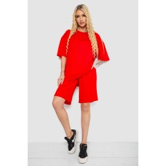 Костюм женский повседневный, цвет красный, 238R1615