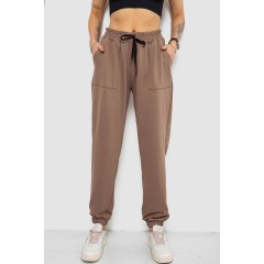 Спортивные штаны женские, цвет мокко, 238R347