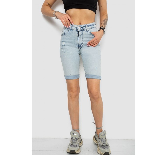 Шорты джинсовые женские, цвет голубой, 182R1699